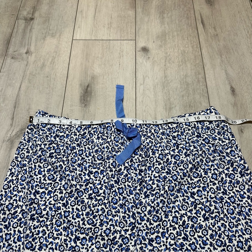 Lands' End Size L Holiday Floral Lounge Sleepwear Comfy Drawstring Elastic Pant - Picture 3 of 6